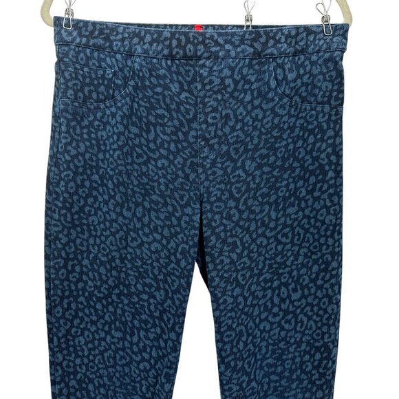 Spanx Womens Large Jeggings Jean-ish Ankle Skinny Leggings Leopard Print Jeans - Picture 2 of 11